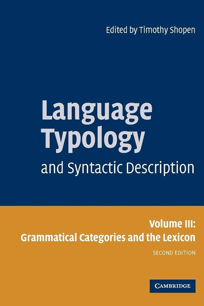 Language Typology Volume Ⅲ Amazon.com: Language Typology and Syntactic Description