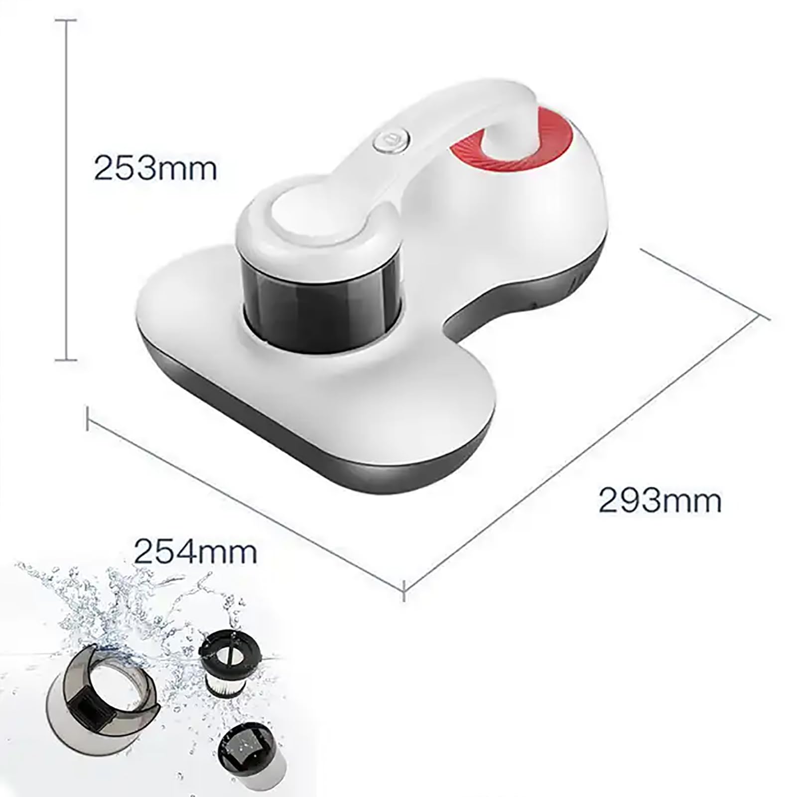 Aspiradora de mano con fuerte succión de 13 Kpa, cubo de polvo de 600 ml, batido de alta frecuencia, caja de polvo lavable para una limpieza eficiente del polvo, madera dura, alfombras, pelo de