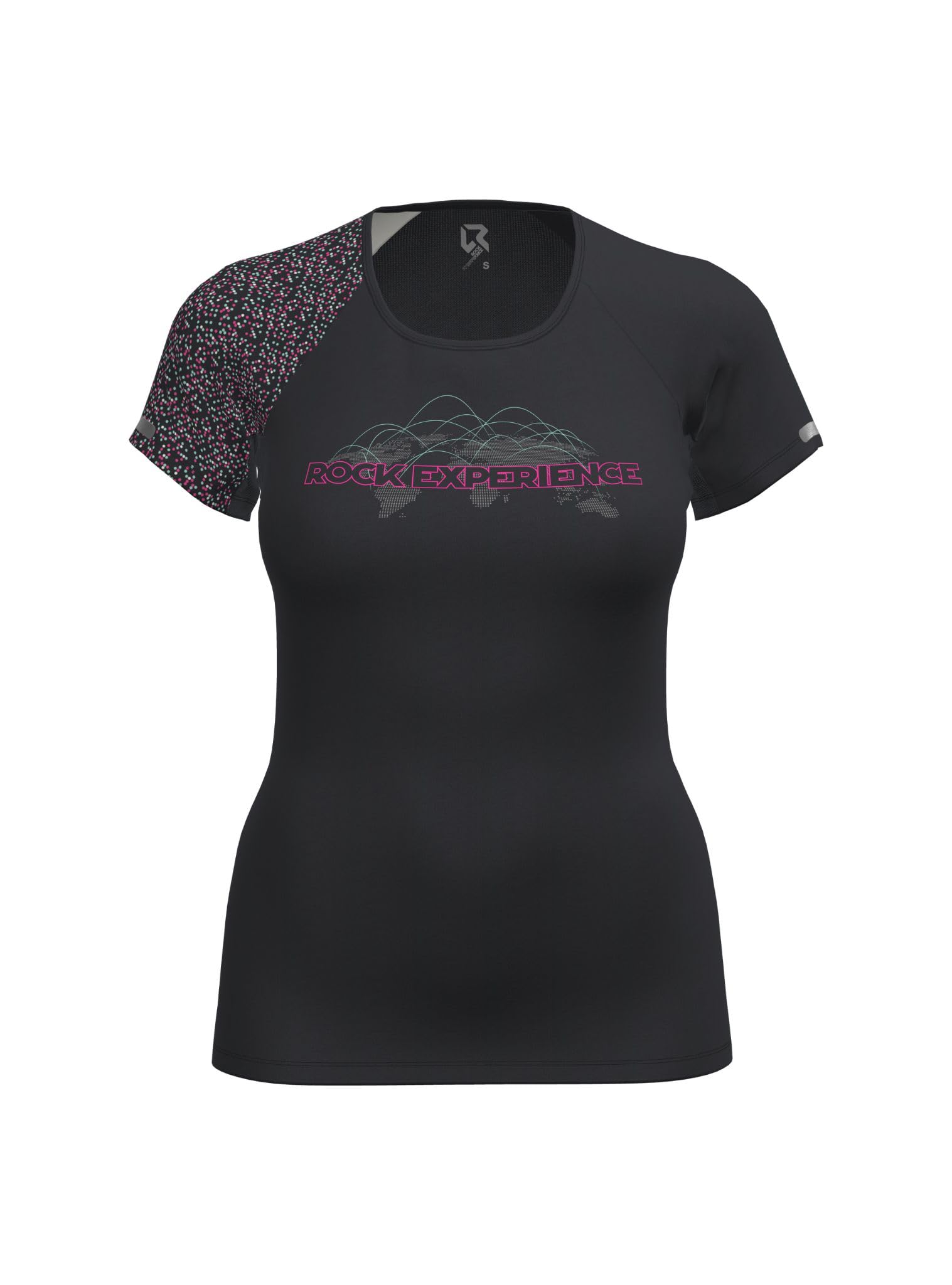 Rock Experience Spotlights SS Woman T-Shirt z krótkim rękawem, czarny, średni damski, czarny, M