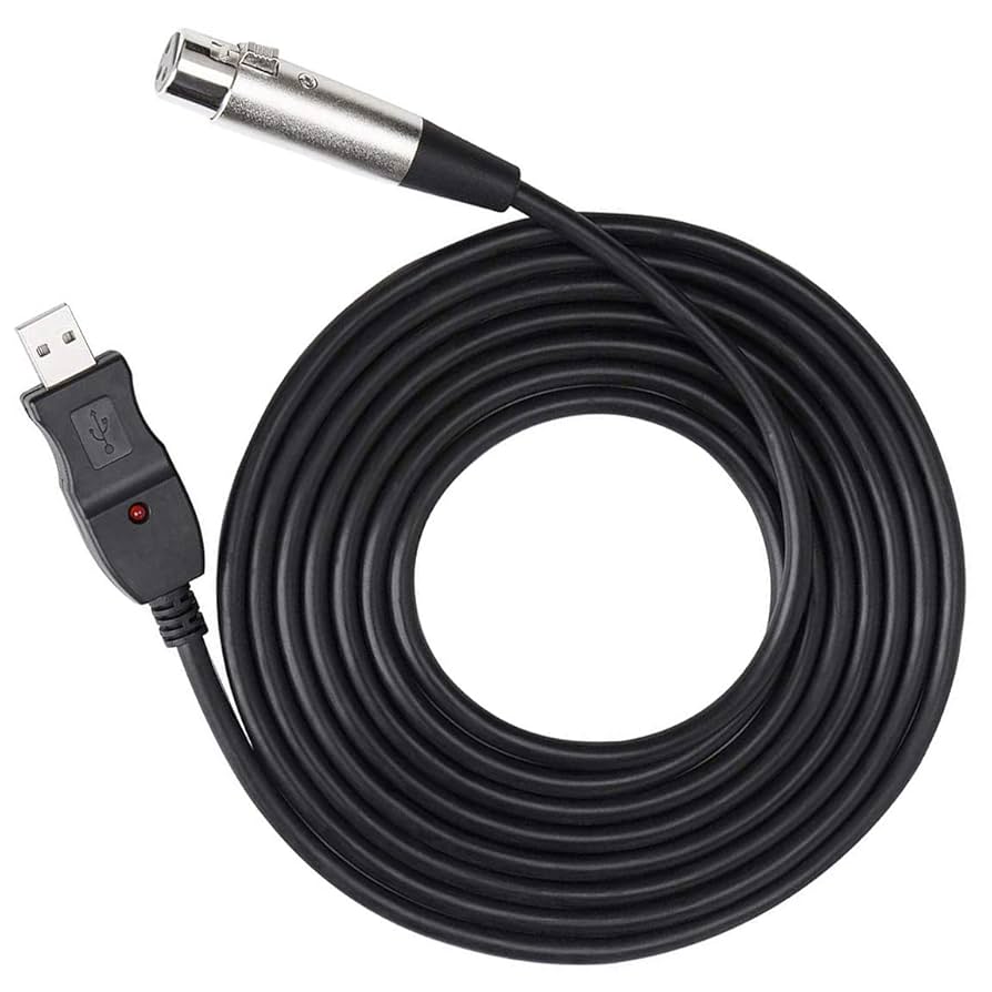 Amazon.co.jp: USB-XLRマイクロフォンケーブル 3MケーブルPC