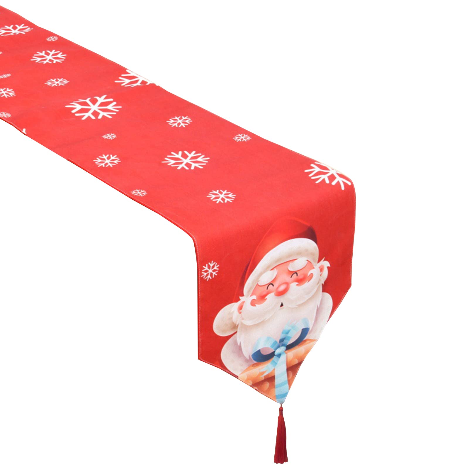 Elnwnnkc B Merry Christmas Table Runner Double Layer Tablecloth Seasonal Winter Holiday Home Kitchen Dining Table Decoration Fall Farmhouse Runner