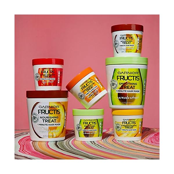 Garnier Fructis Strengthening Treat 1 Minute Hair Mask with Banana Extract, 3.4 Fl Oz (Pack of 1)