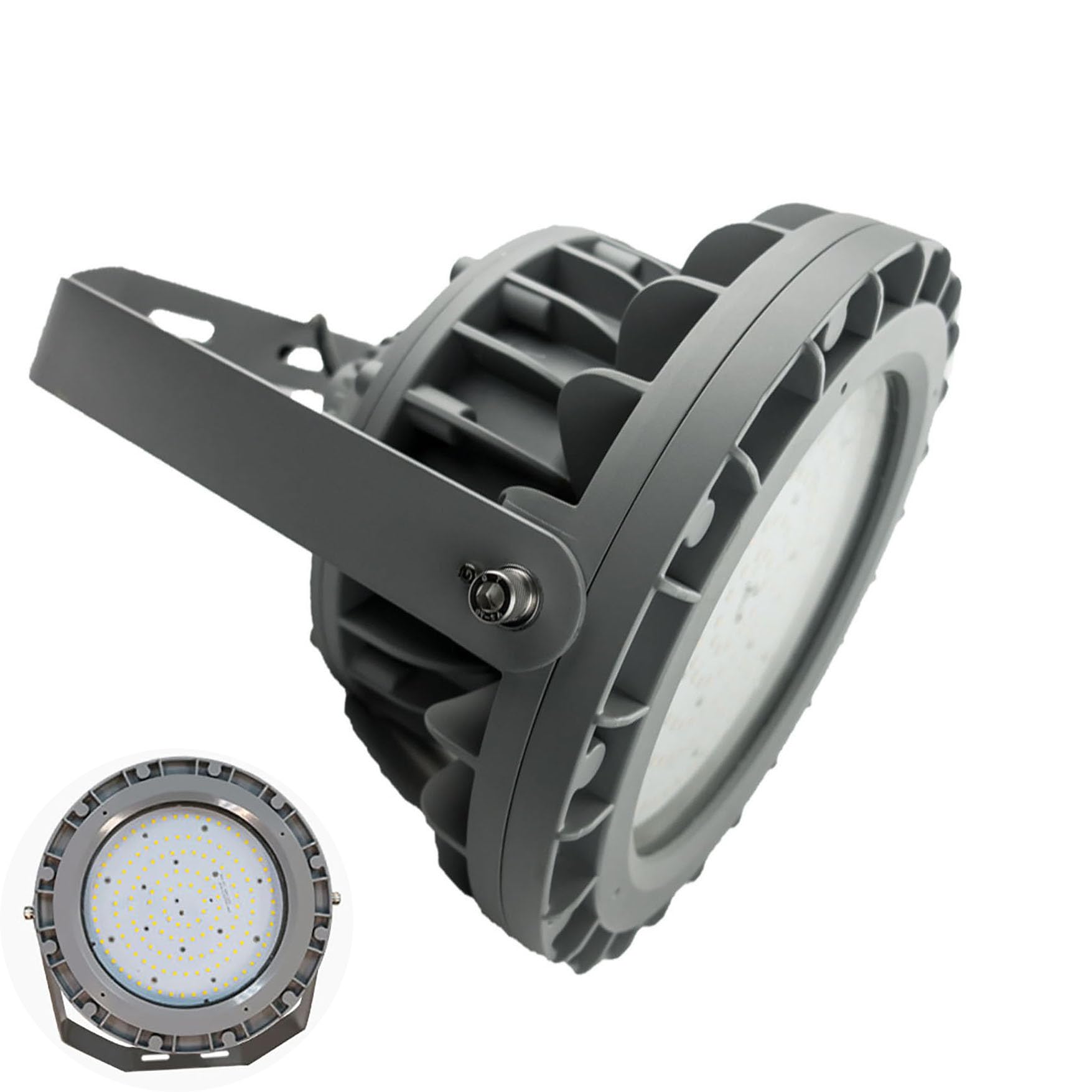 100W LED Explosion Proof Floodlight, 13500LM Dimmable IP66 Waterproof LED Hazardous Location Industry Luminaires, 5000K Daylight High Bay Light, 100-277V Warehouse Lighting (100W, 100-277V)