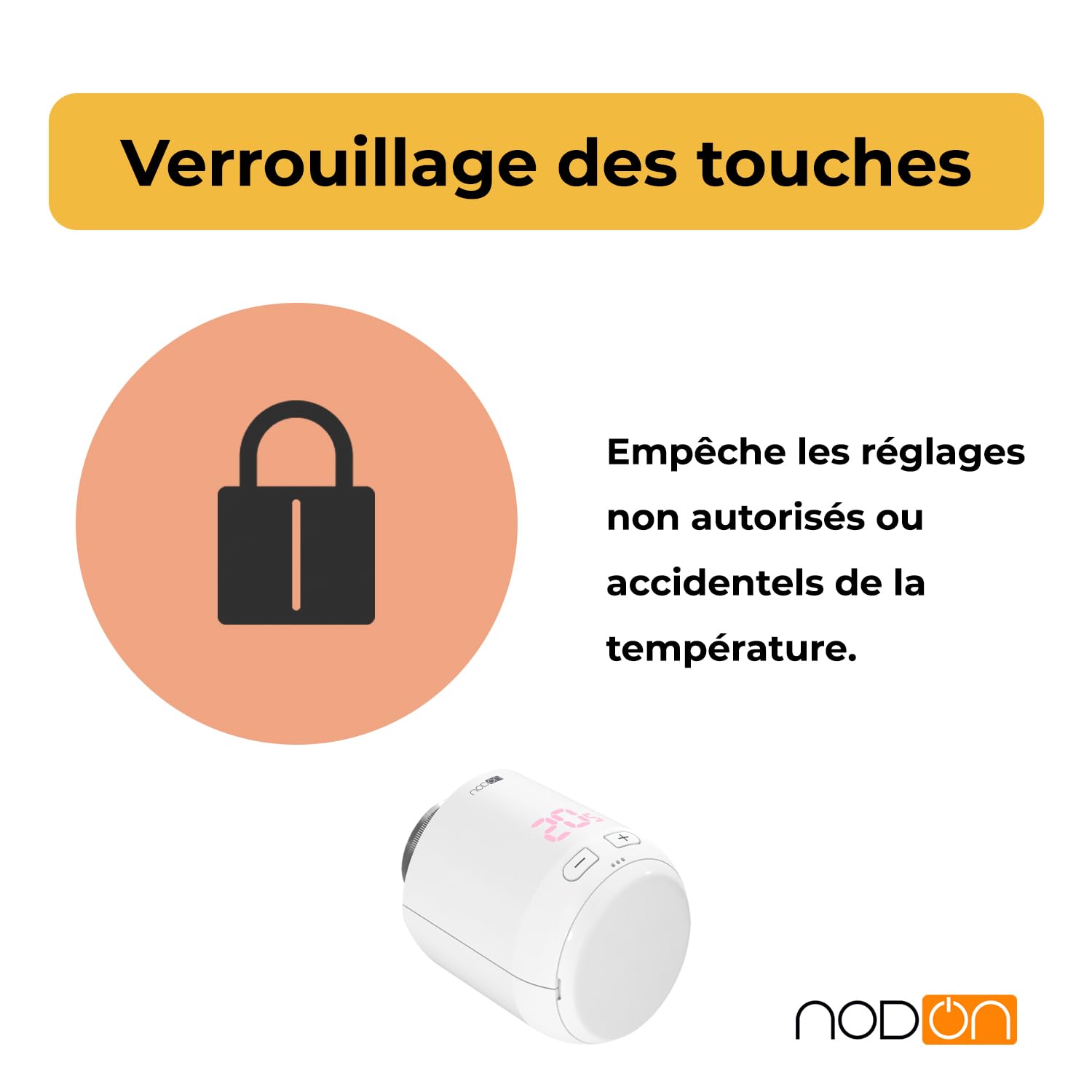NodOn - Zigbee 3.0 - Tête de Vanne Thermostatique Radiateur | Gestion Chauffage Pièce par Pièce - Economies d’énergie et Installation Facile - Compatible Home Assistant, Homey, Jeedom etc