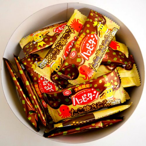 亀田製菓  大阪限定 ハッピーターン たこ焼きソース風味