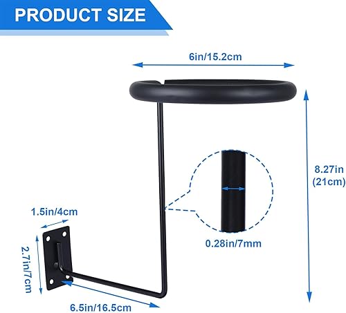 Miniatura 2 de 8 piezas de accesorios de motocicleta montados en la pared, soportes para casco, perchas de metal para casco, estantes multifuncionales para casco