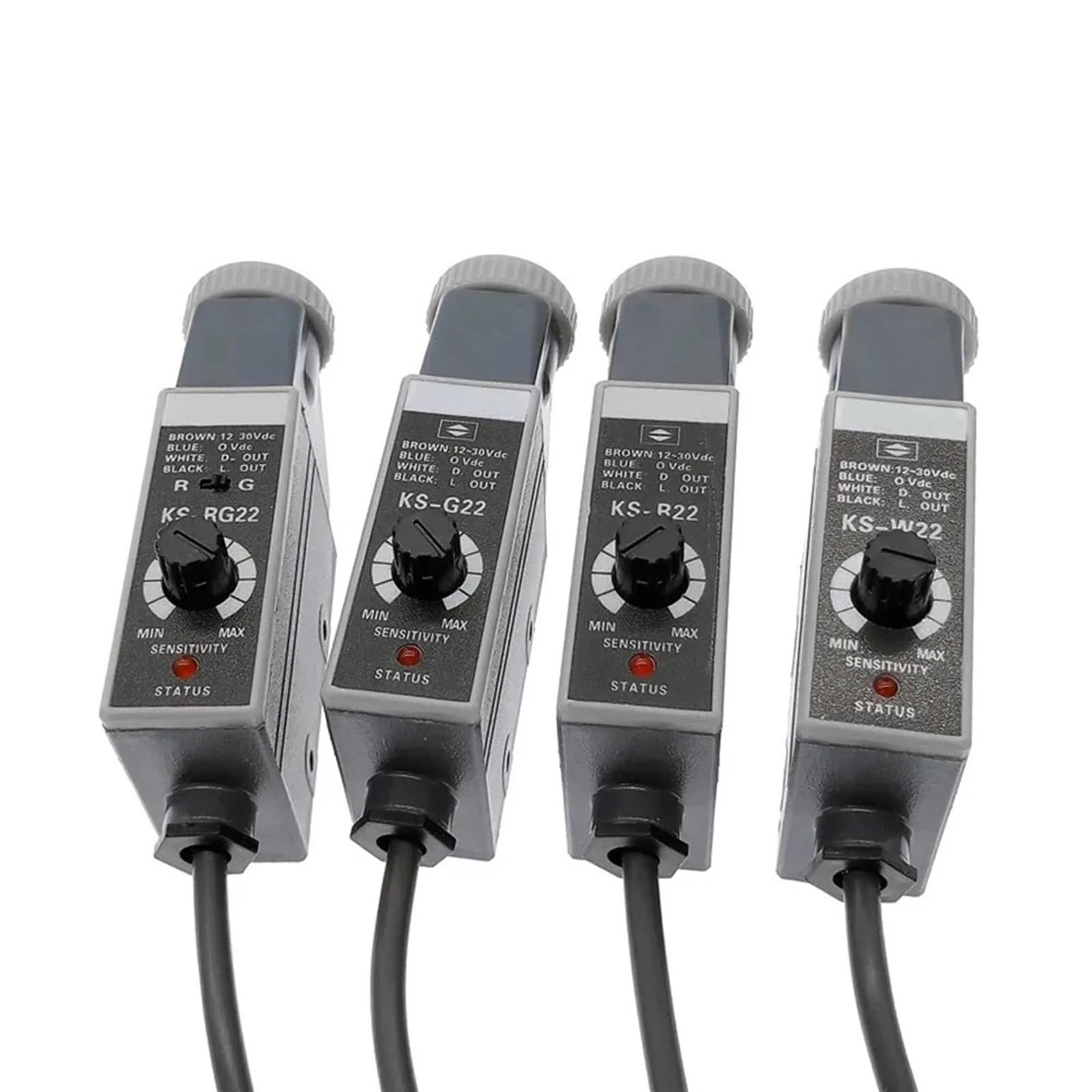 Color Code Sensor KS-W22 KS-G22 KS-R22 10-30V Mark Detection Photoelectric Switch Color Mark Sensor KS-RG22 KS-WR22 KS-WG22(Size:KS-WG22)