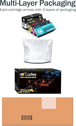 Miniatura 5 de Cartlee Cartuchos de tinta compatibles de repuesto para cartuchos de tinta HP 952xl paquete combinado para cartuchos de tinta HP 952 Paquete