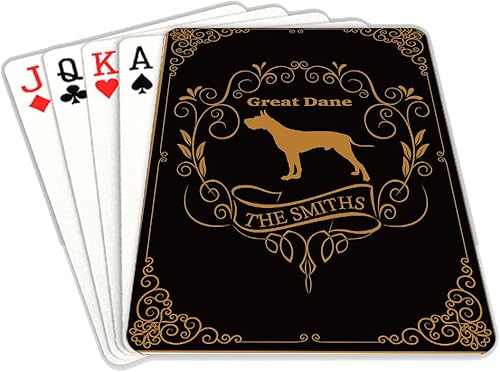 Miniatura 2 de Deargifts Cartas de juego para perros personalizadas con nombre, cartas de póquer para amantes de los perros, baraja personalizada de cartas de