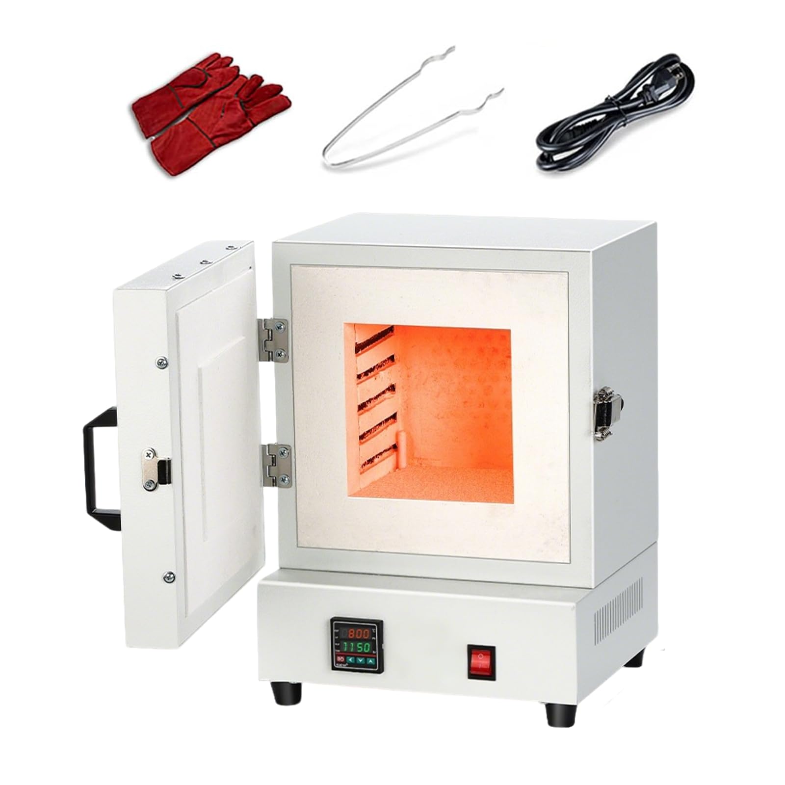 ZHENYUWANG Electric Muffle Furnace, Ceramic Fiber Structure, 1150℃, 2000w, Intelligent Temperature Display, For Uniform Heating And Jewelry Processing 220V