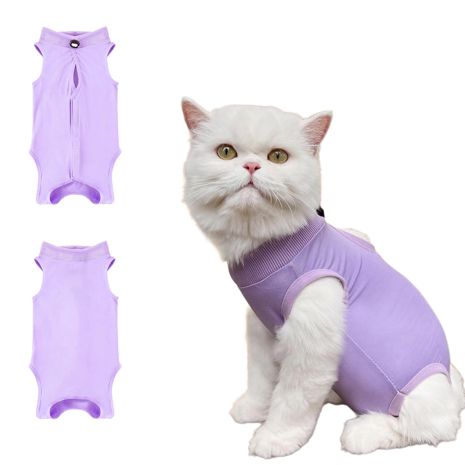 CGLRybO Cat Professional Recovery Suit for Abdominal Wounds or Skin Diseases, E-Collar Alternative for Cats, After Surgery Wear, Pajama Suit — image 1