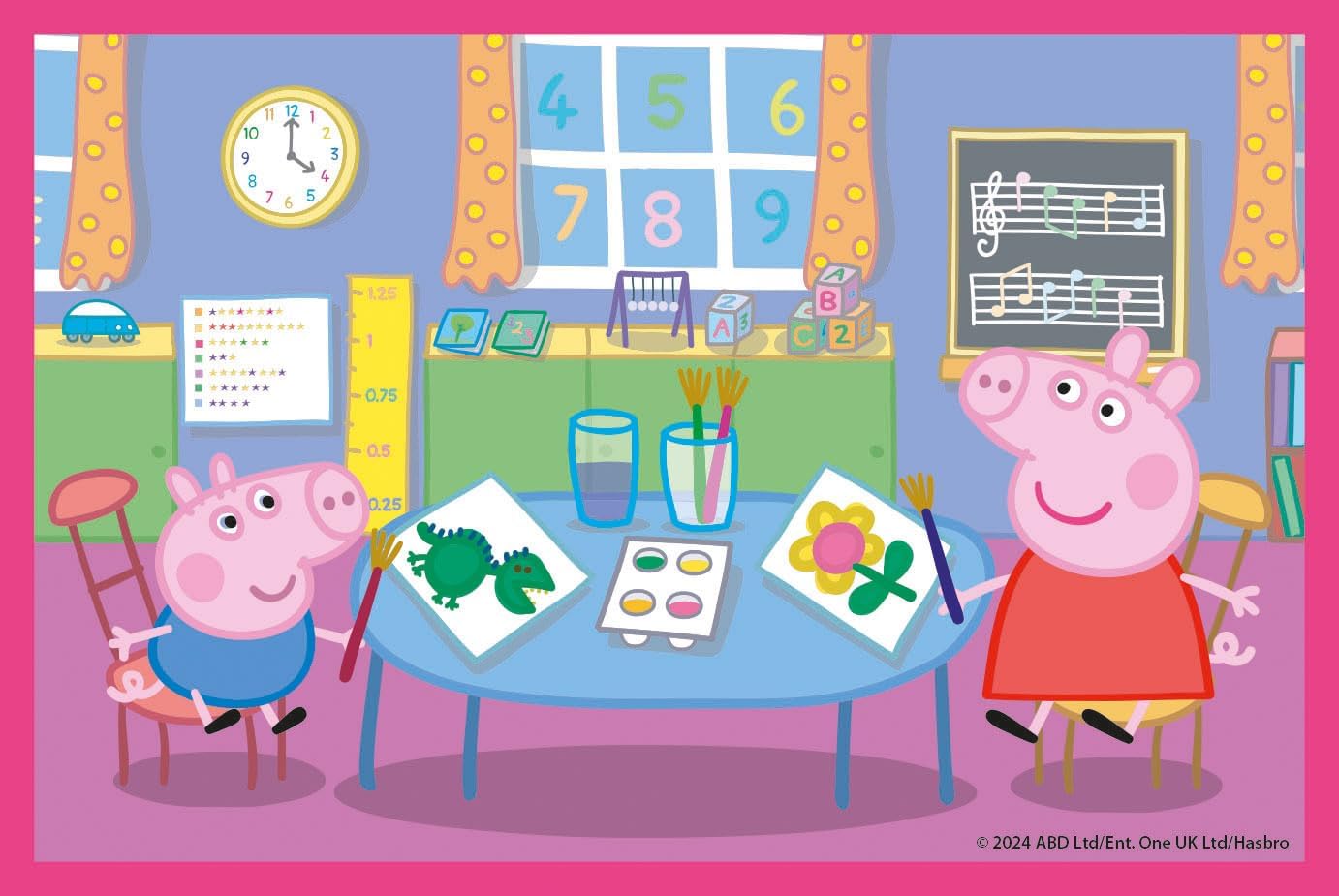 Clementoni Peppa Pig-6 Pieces Children 2 Years, Cartoons, Puzzle Cubes, Made in Italy, Multicoloured, 40659