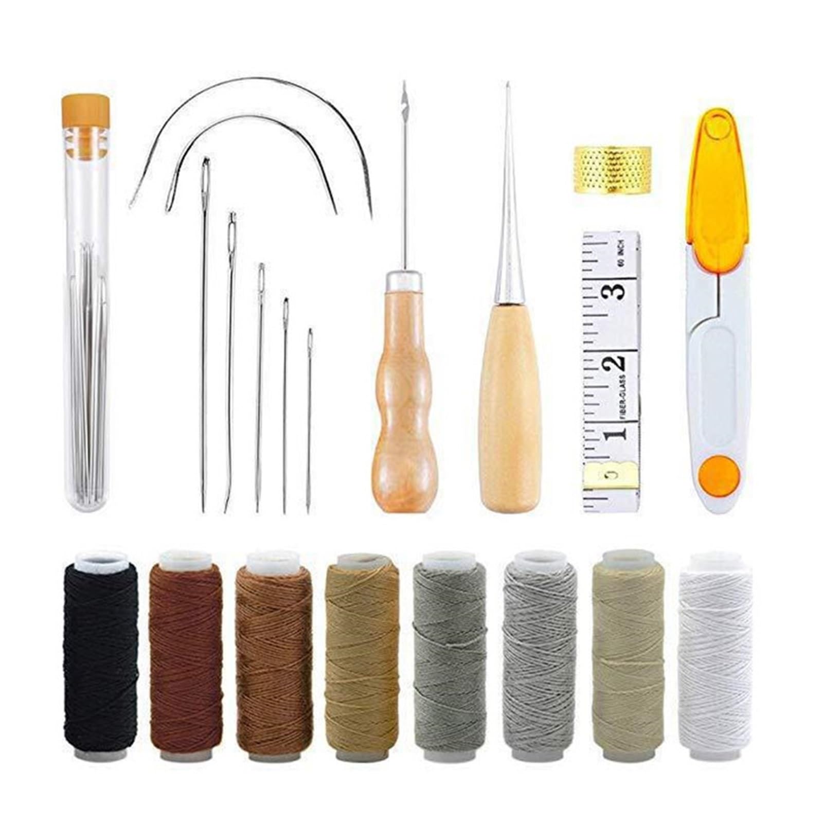 Leather Sewing Kit Complete Craft Tools Set Awl Needle Hand Stitch