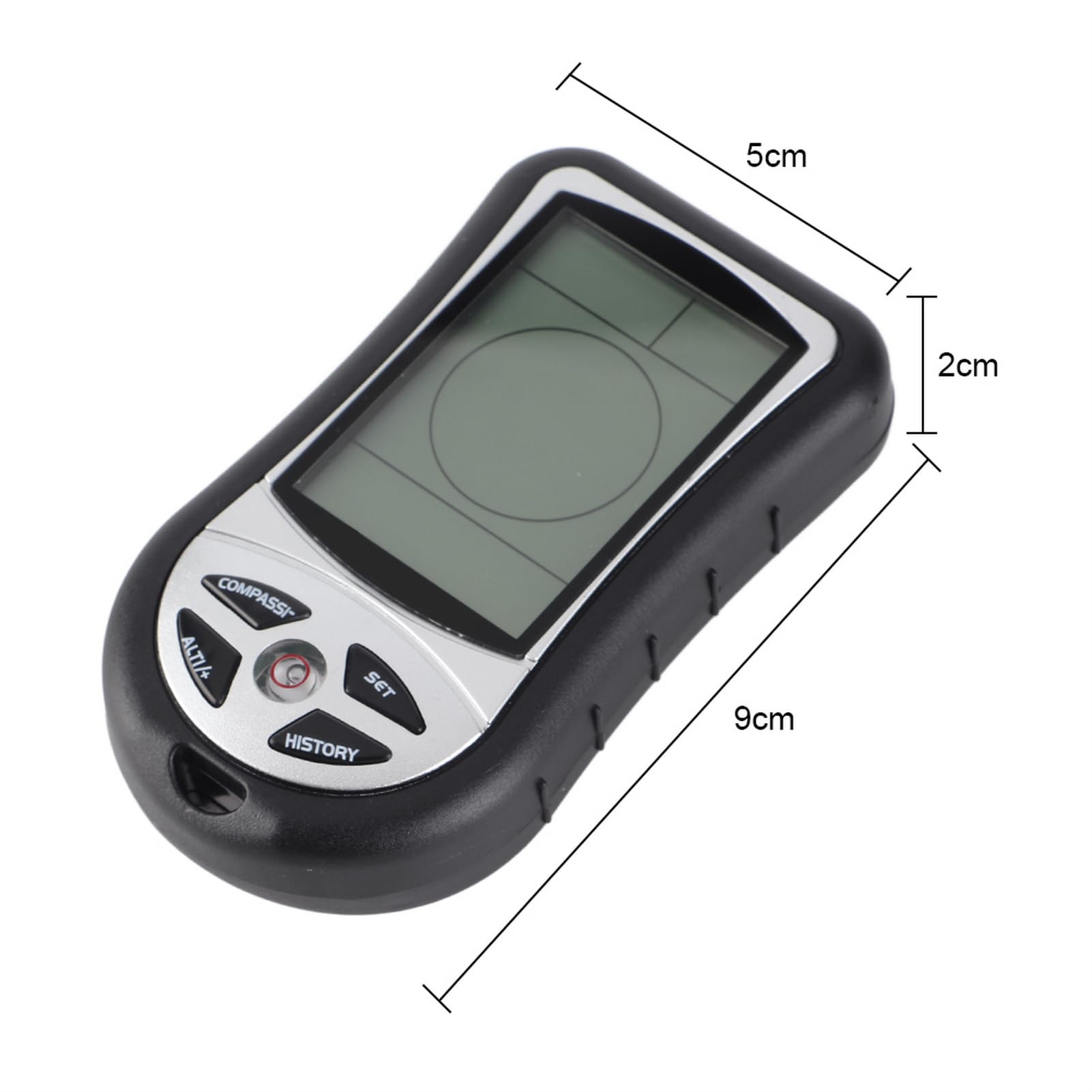 equlup Digital Altimeter, Multi Function Digital Altimeter Barometer Portable Altitude Gauge Compass Weather Forecast with Rope for Outdoor Survival Hiking