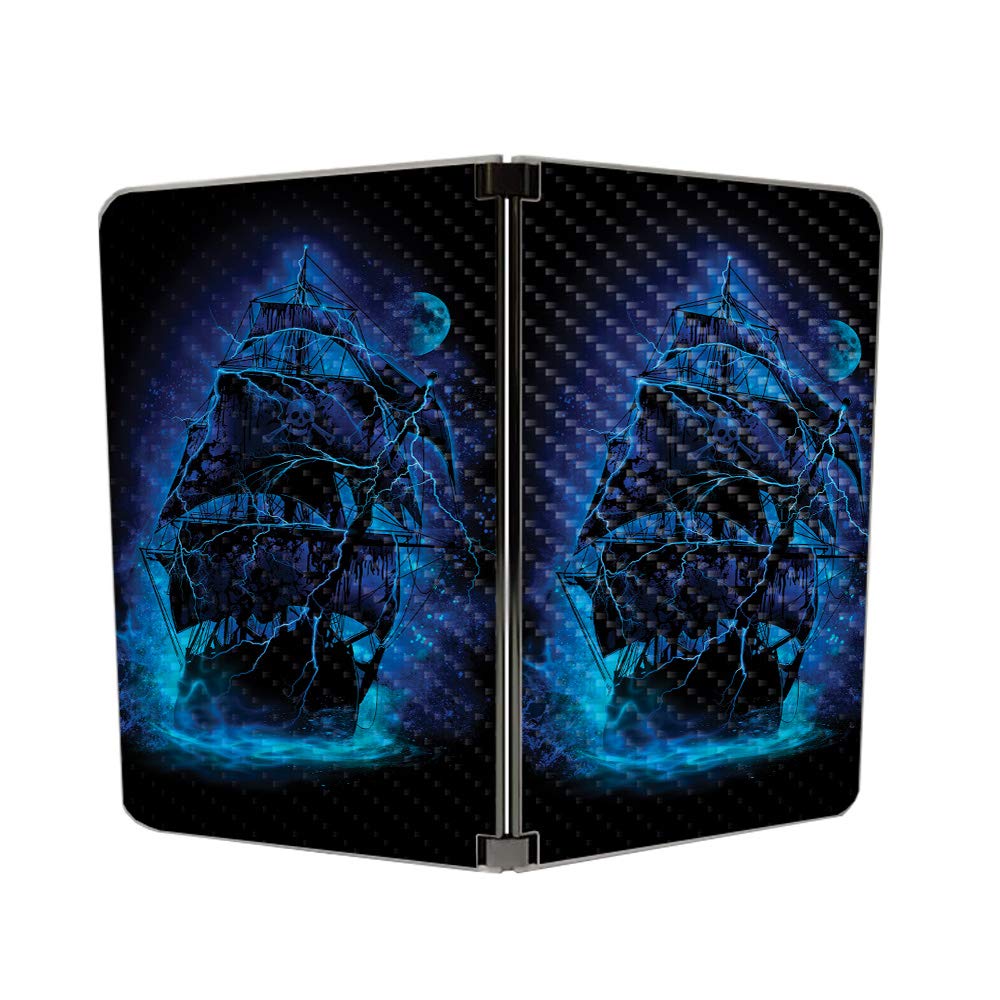 MightySkins Carbon Fiber Skin for Microsoft Surface Duo - Pirate Storm | Protective, Durable Textured Carbon Fiber Finish | Easy to Apply, Remove, and Change Styles | Made in The USA