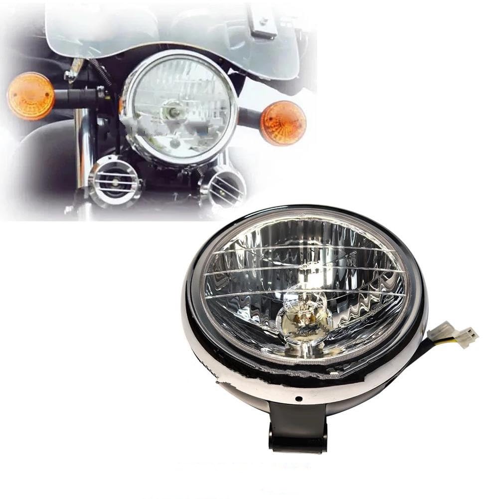 para Keeway para Superlight 125 150 200 QJ200-2G Faro Delantero Redondo Cromado para Motocicleta Conjunto De Faro Faros Delanteros para Moto
