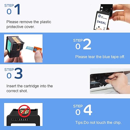 Miniatura 6 de BJ Cartucho de tinta de repuesto para Canon PG-245XL CL-246XL Cartucho de tinta compatible con impresora PIXMA MG2520 MG2522 MG2920 MG2922 MG2924