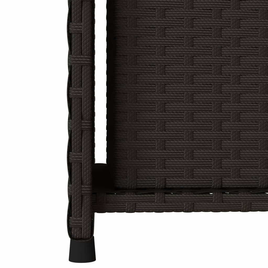 vidaXL Armadietto Portaoggetti da Giardino Nero 50x55x115cm Polyrattan