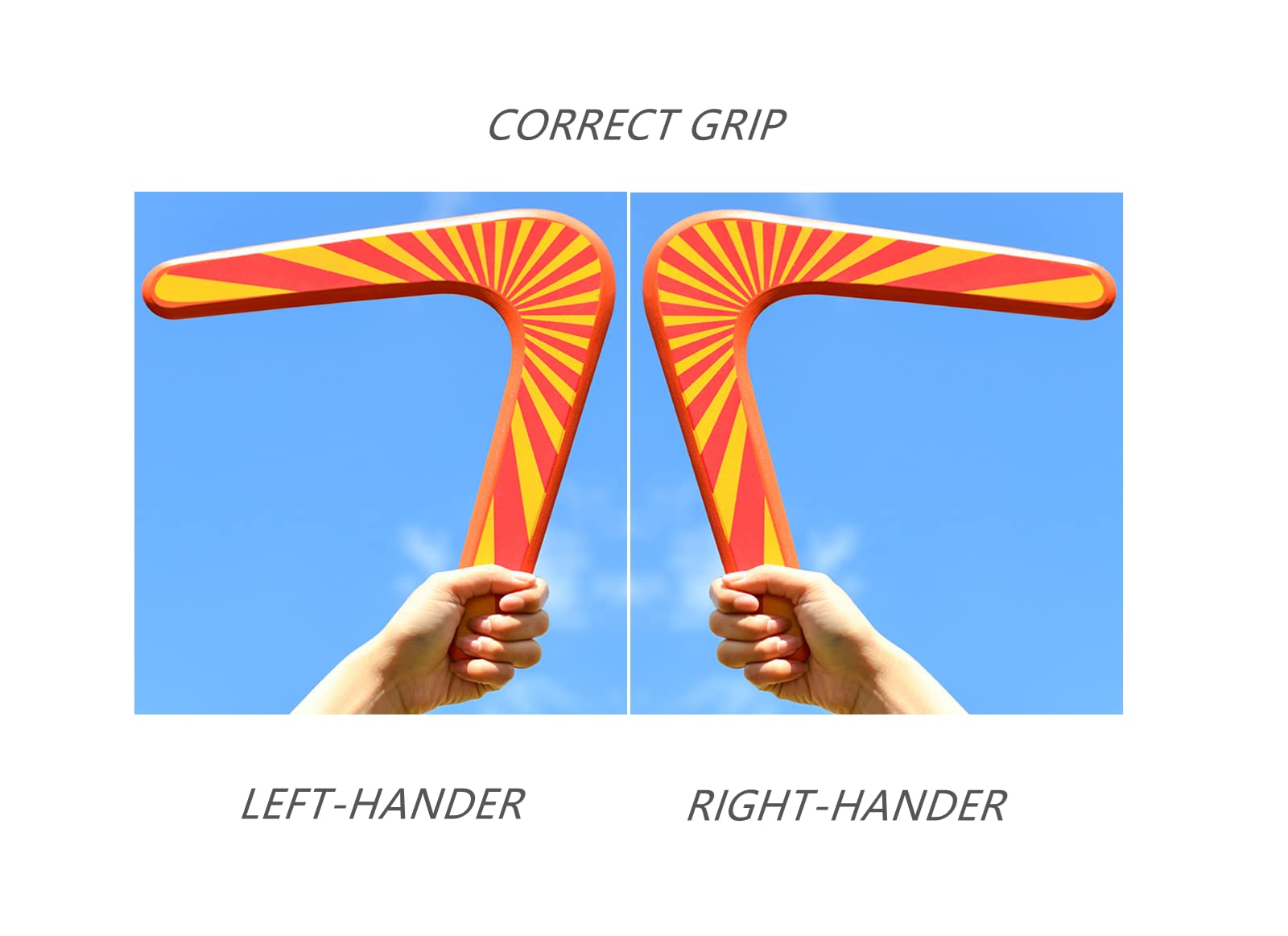 Noaxylic 2 Bumerang Aus Holz - Outdoor Wurfspiel Für Kinder & Erwachsene