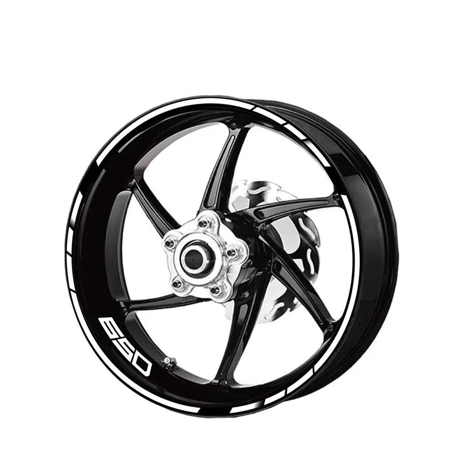 Motorcycle Wheel Stickers Night Reflective Decorative Rim for Kawasaki Z650 Z 650 Z-650(Style 5)