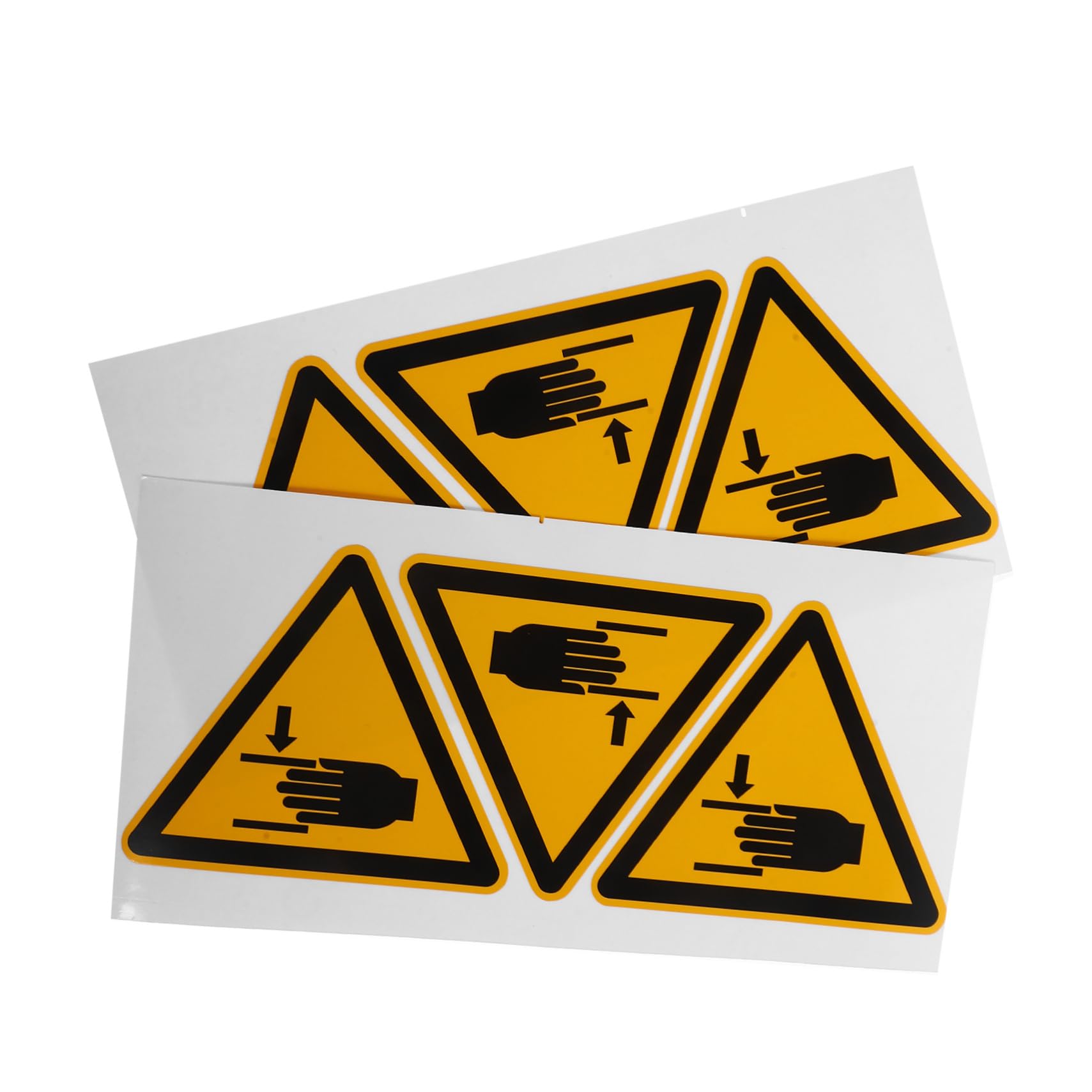 SOLUSTRE 24pièces Autocollants De Sécurité Avertissement Pour Écrasement Des Mains Étiquettes Adhésives Caution Pincement Milieu Domestique Et Professionnel