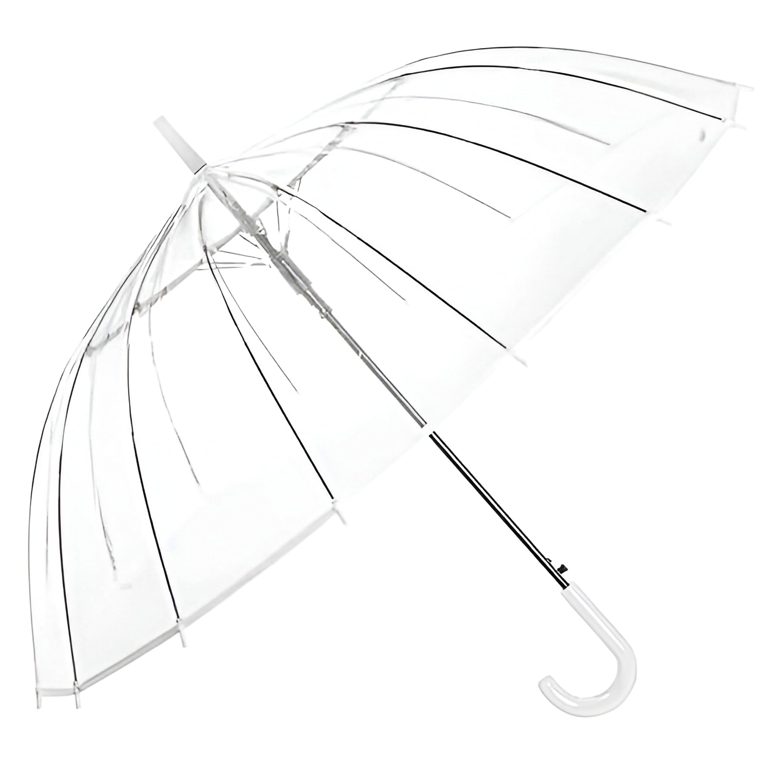unisex clear bubble umbrella – transparent dome umbrella with hook handle | windproof & stylish rain protection for events, photoshoots & daily use
