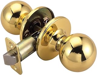 Design House 782912 Ball Passage Hall and Closet Door Knob, Polished Brass