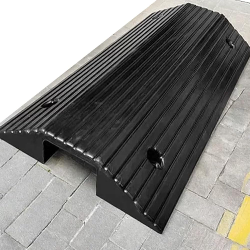 Threshold - Rampa para silla de ruedas para puerta, tapete de entrada de goma para puertas correderas, scooters de movilidad y sillas eléctricas, 40 x 40 x 8 cm