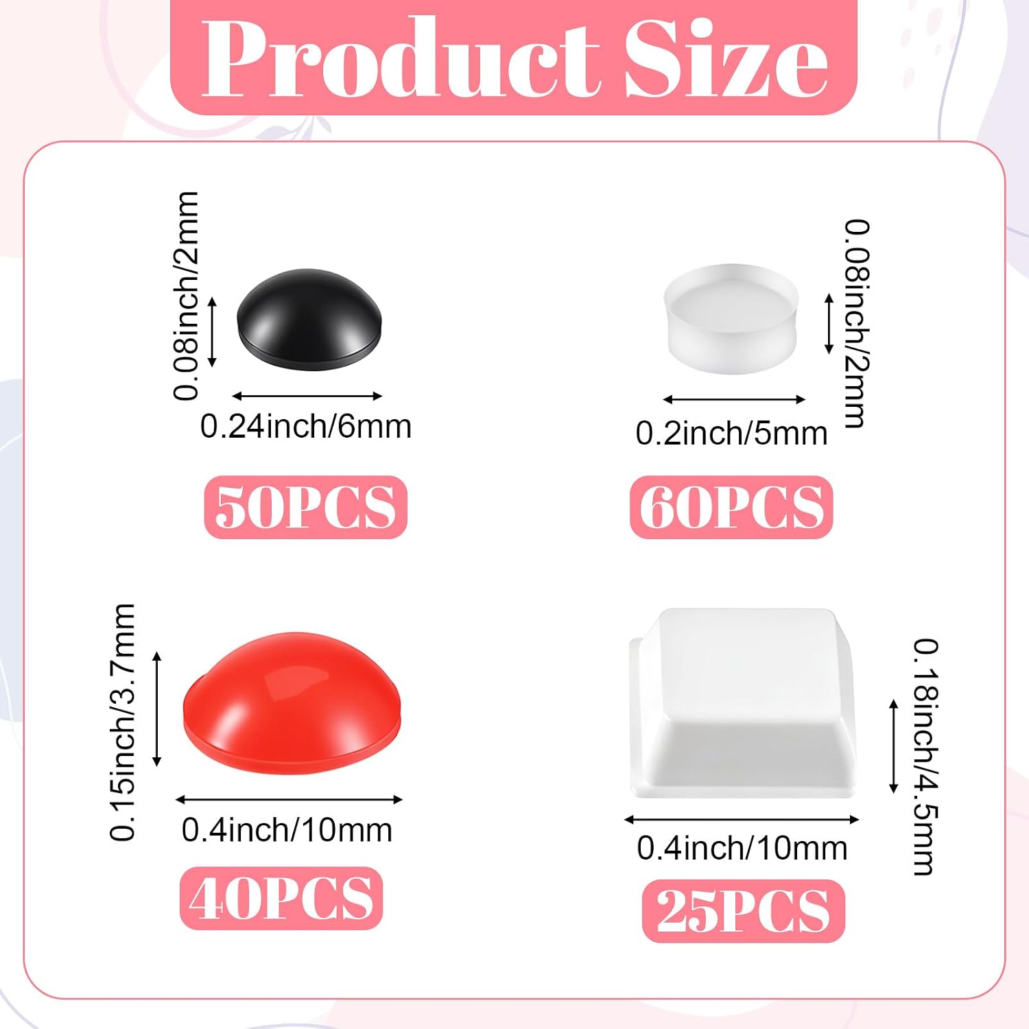 165Pcs Bump Dots for Visually Impaired Tactile Stickers for Blind Elderly Low Vision Aids Braille Sticker Silicone Braille Assistive Markers Visual Impairment Aids (Red,Black,White,Clear)