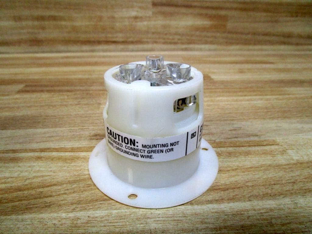 HUBBELL 2316 FLANGED 20 AMP 125V RECEPTACLE HBL2316 2 POLE 3 WIRE 20A 2P 3W