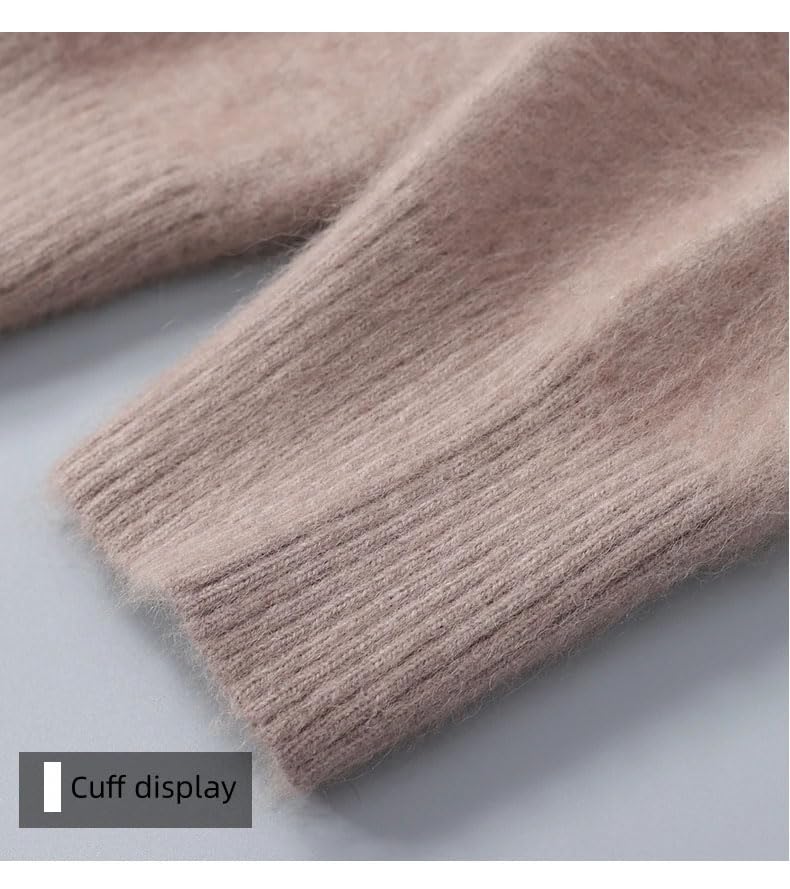 Men's Round Neck Sweater Men Loose Knitted Sweater Warm Long Sleeve Slim Fit Pullover Jumper3