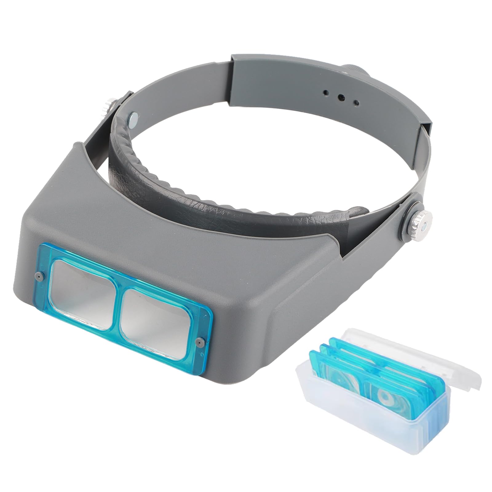 ANKROYU Headband Magnifier with Optical Glass Lenses, Hands-Free Reading Magnifier