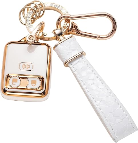 Miniatura 7 de CACARLIKE Funda para llavero Toyota con llavero Toyota, compatible con Toyota Camry Avalon Corolla Highlander RAV4 Sequoia Smart Key Protector Holder