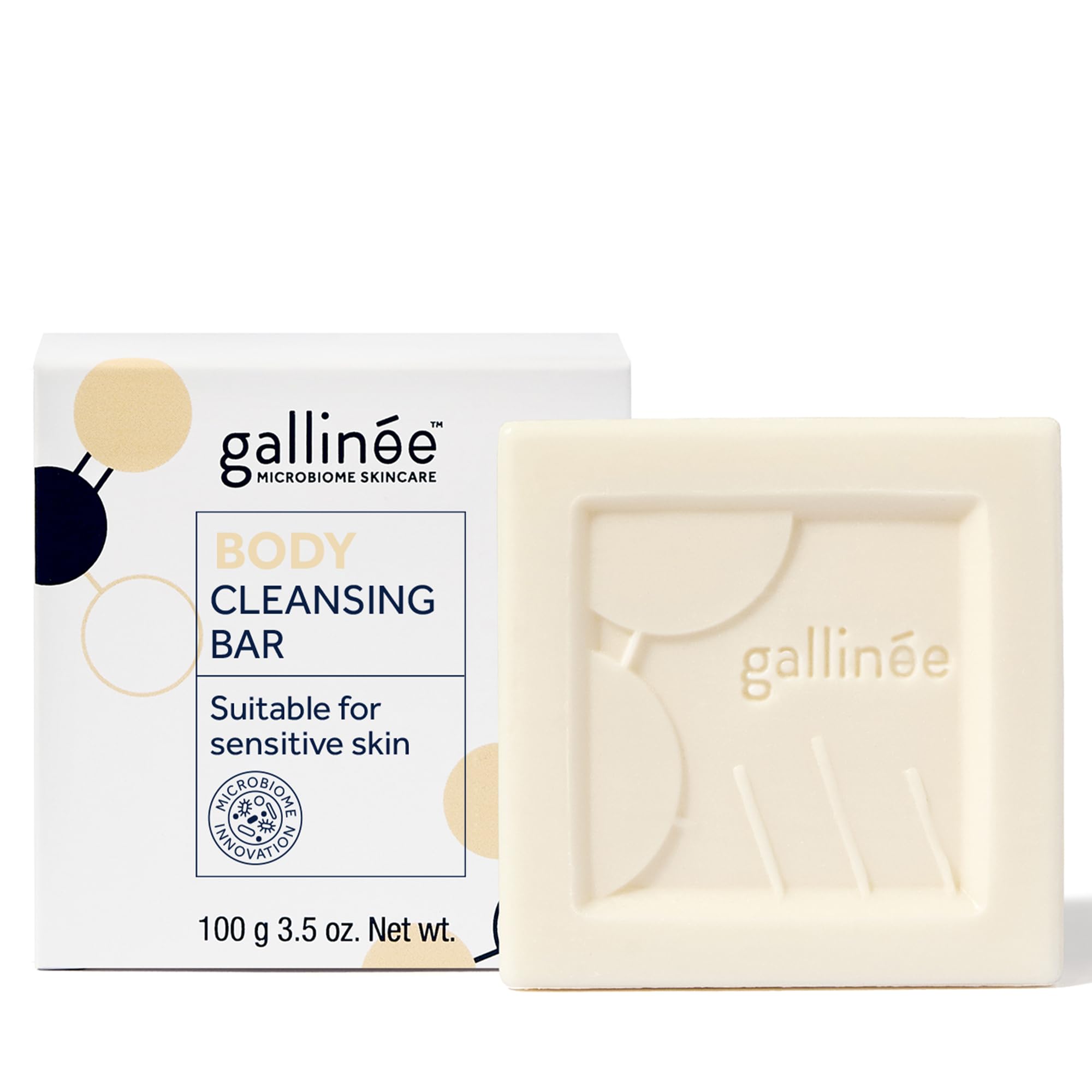 Soap-Free Cleansing Bar - Award-Winning Soap - With Prebiotics & Lactic Acid - Multi-use as a Body Soap or Face Cleanser - Dermatologically Tested & Made in France - 100g