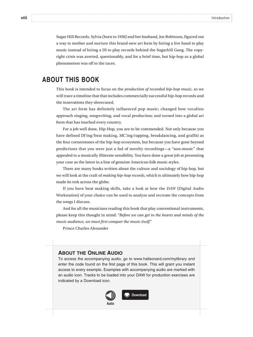 Hip-Hop Production. Livre de référence. Comprend Enregistrement(s) en ligne