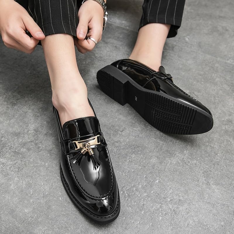 Slip-on Loafers Pointed Toe Shock-Absorbing Men Wear Genuine Leather Slip On2