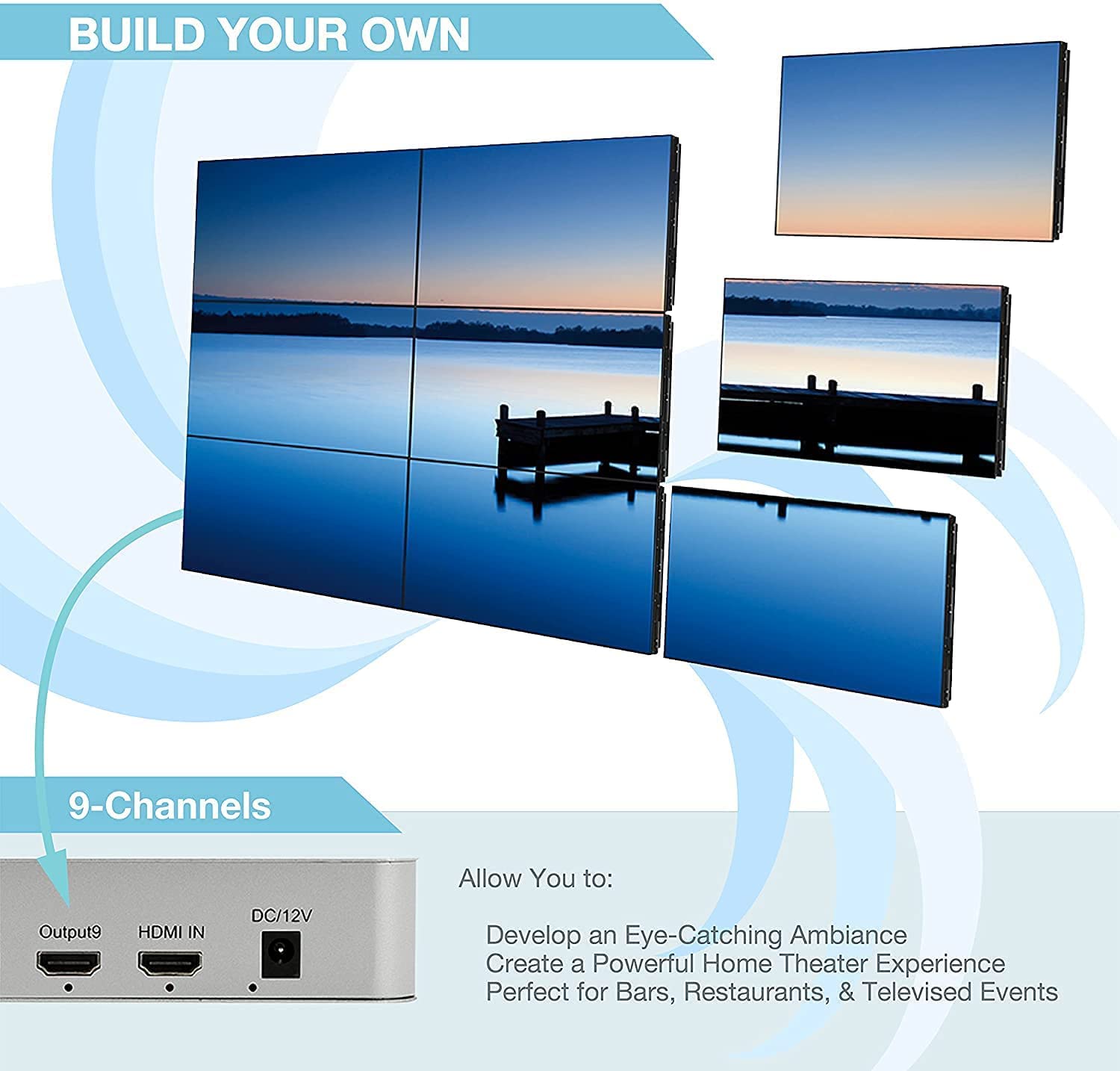 4K 3x3 video wall controller SD riproduttore USB HDMI 1.4 HDCP1.4 Compliant Processore video Splicer 1x2 1x3 1x4 2x1 2x2 2x3 2x4 3x1 3x2 4x1 4x2 aggiornamento