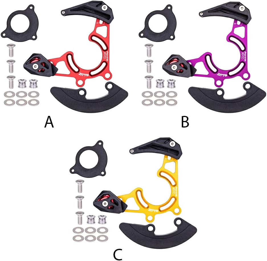 Yerecdil 32t 38t用自転車チェーンガイドシングルディスクアルミニウム合金ドロップキャッチャーサイクリング軽量プレートフレームガードプロテクターセット Yerecdil 32t 38t用自転車チェーンガイドシングルディスクアルミニウム合金ドロップキャッチャーサイクリング軽量プレートフレームガードプロテクターセット