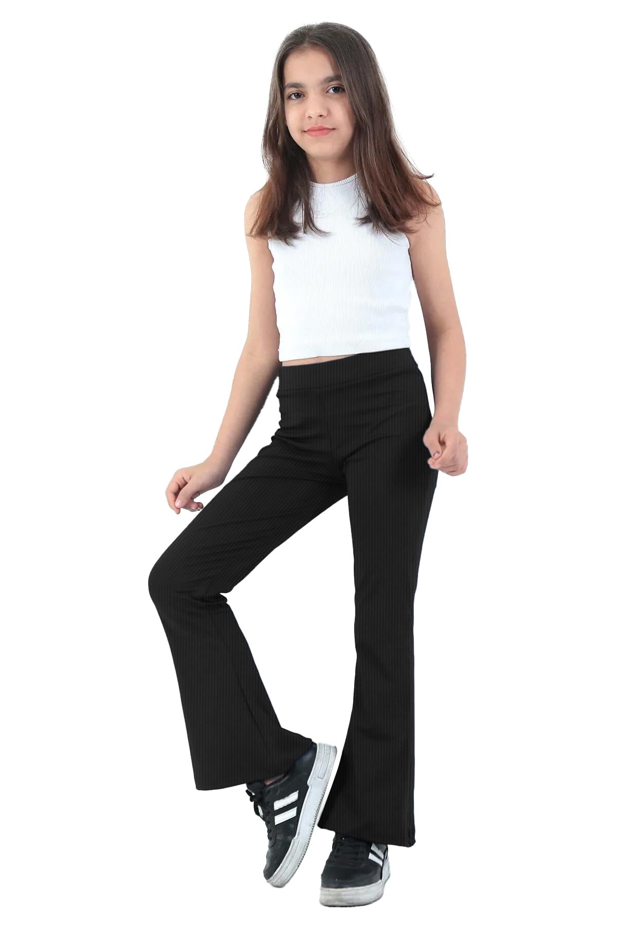 Girls Elasticated Back Smart Slim Fit School Uniform Trousers (Made In - Foto 8