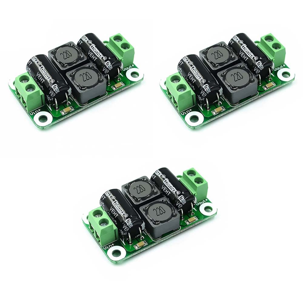 Rakstore 3pcs 0-50V 4A DC Power Supply Filter Board Class D Power Amplifier Interference Suppression Board Car EMI Industrial Control Panel