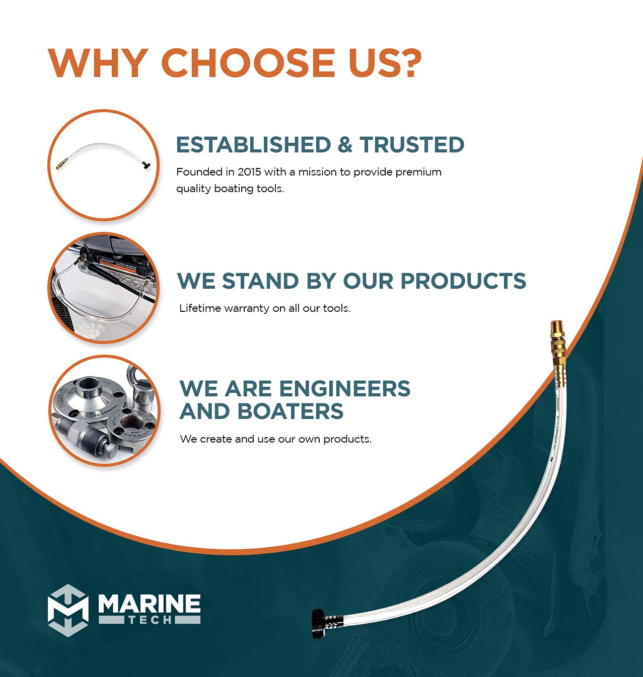 Marine Tech Tools Hydraulic Steering Filler Kit with Swivel Fill Tube