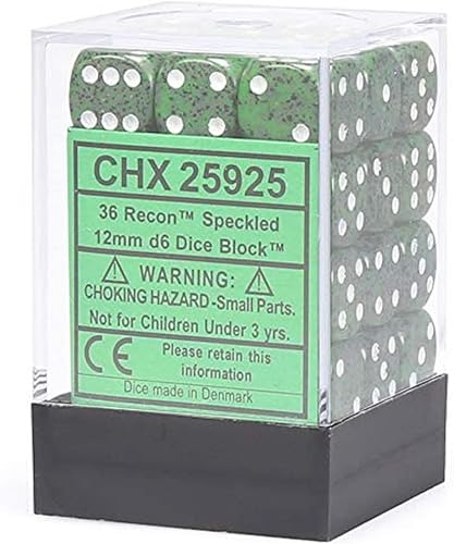 Miniatura 1 de DND - Juego de dados Chessex D&D de 0.472 pulgadas, juego de dados poliédricos de plástico moteado, Dungeons and Dragons, incluye 36 dados  D6