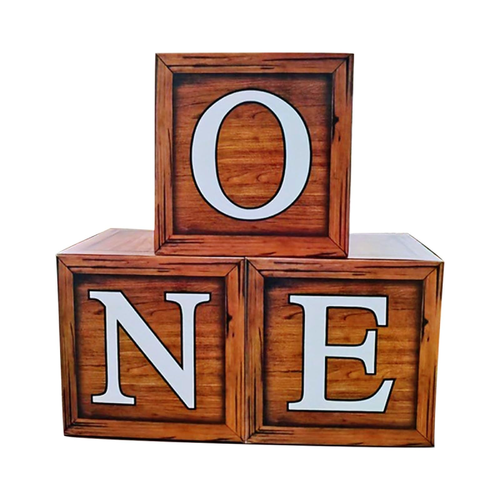Jnnimtrdae Women's Wood Grain One Boxes For 1St Birthday, Balloon Box, Baby Girl First Decorations, Party Décor Supplies Boy, Anniversary Photoshoot Props Backdrop. (Wood Grain)