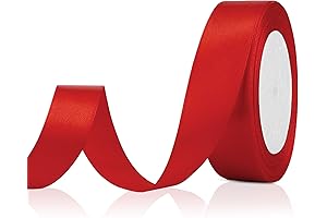 Red Wired Ribbon 1 Inch