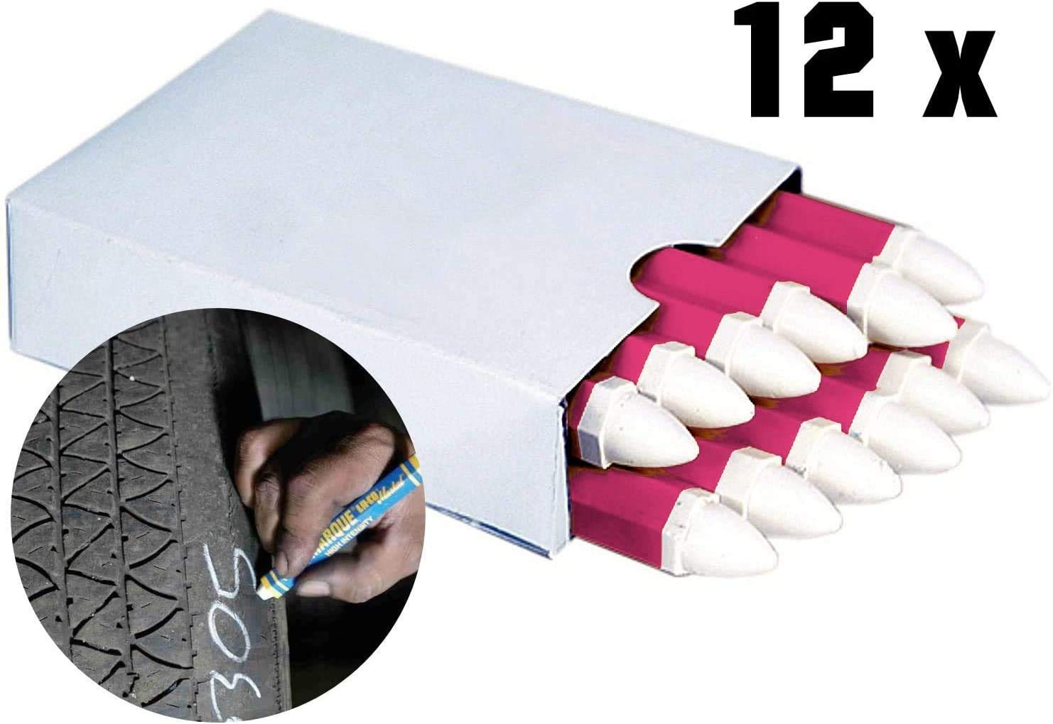 Pennarello Per Pneumatici Auto - Impermeabile, Resistente, Colore Rosso Per Marchiatura - Foto 9