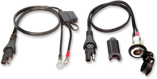 TECMATE Optimate Cable O-18, enchufe metálico para bicicleta, montaje en panel, con cable de batería