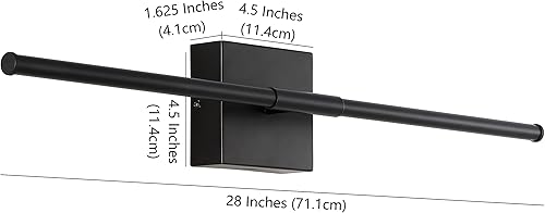 Miniatura 4 de JONATHAN Y JYL7022C Makena - Aplique de pared de metal moderno y regulable de 28 pulgadas con LED, minimalista, contemporáneo, 3000 K, 10 W,