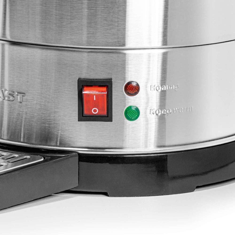 Erogatore di Acqua Calda 30 Litri con Vassoio Antigoccia, Acciaio Inox, Bollitore Acqua Professionale, Macchina per Bevande Calde, per Tè, per Hotel, Catering, Ristoranti, 1600 W