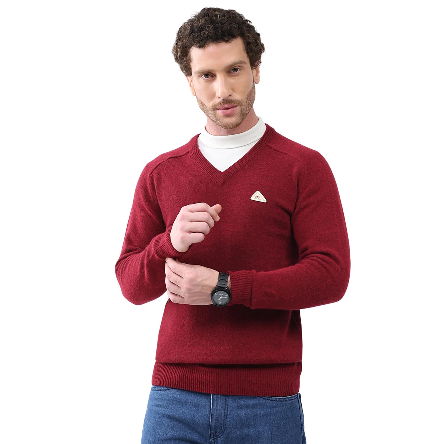 monte carlo Men V Neck Pullover | Regular Fit Full Sleeve Solid Sweater | Soft Winter Knitwear for Casual & Office Wear (Pack of-1)-picture-16