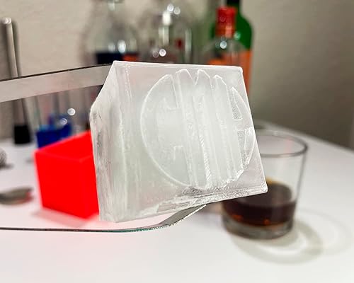 Miniatura 4 de Custom Ice Cube Mold Tray Monogram for Whiskey and Cocktails make 2 inch Ice Cubes, Personalized Silicone mold tray for Whiskey, Fathers Day Gift